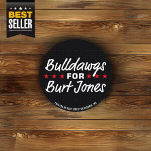 Bulldogs for Burt Jones Lapel Stickers