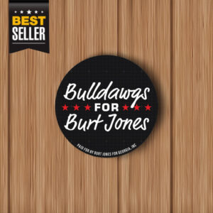 Bulldogs for Burt Jones Lapel Stickers